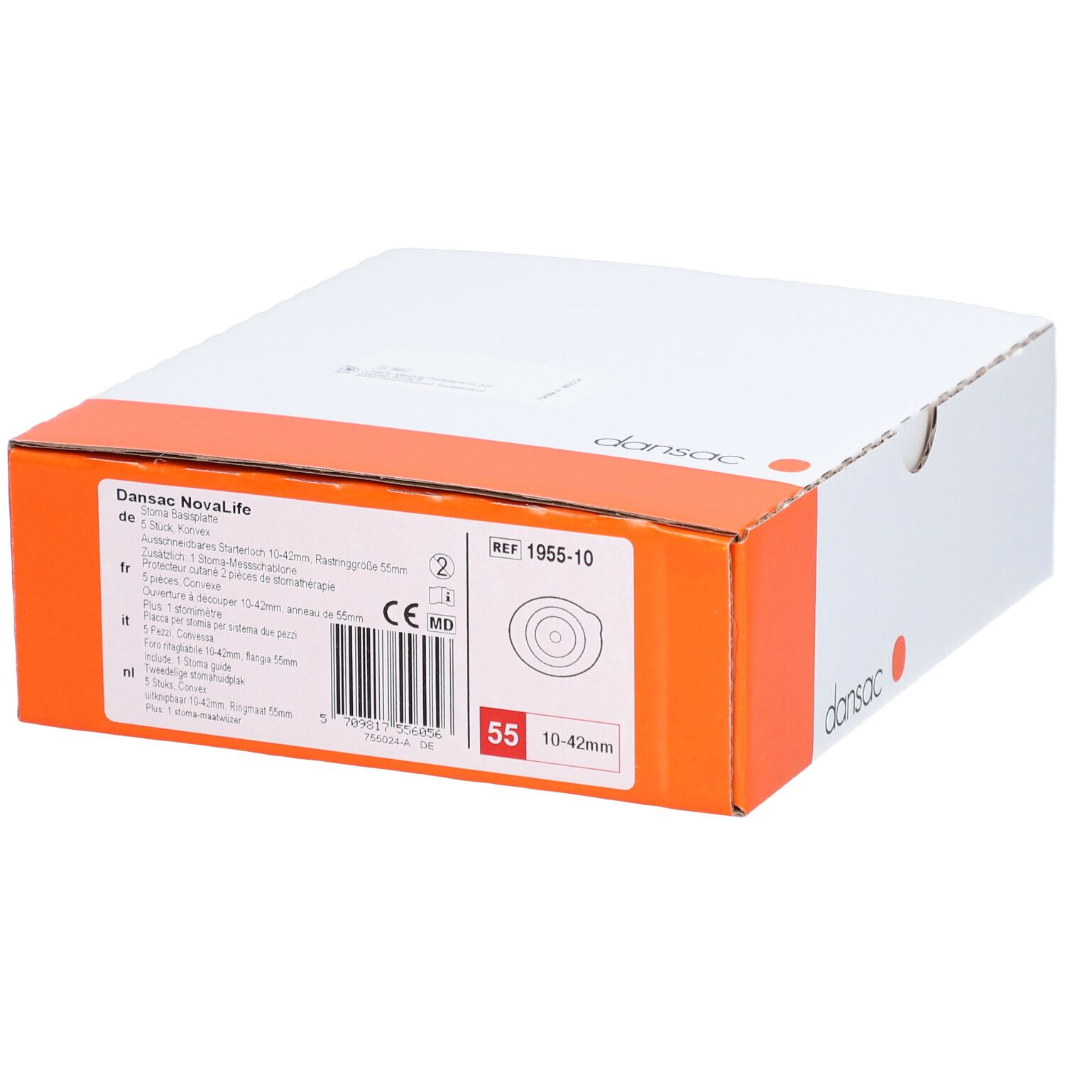 DANSAC NL2 Basisplatte Convex 10-42mm 5 Stk