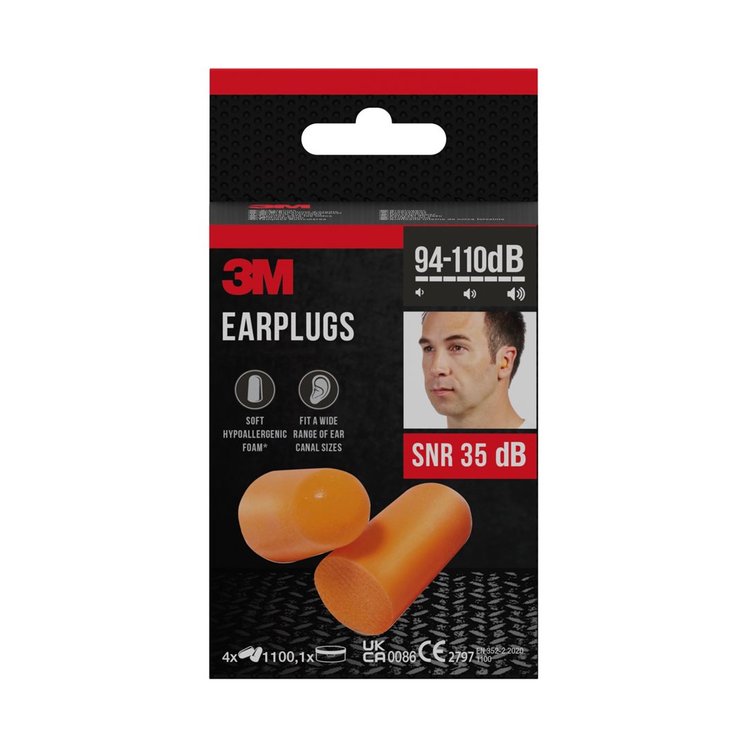 3M Gehörschutzstöpsel 1100 4 Paar