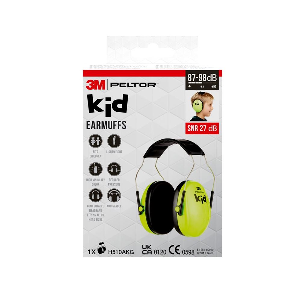 3M Peltor Kapselgehörschutz Kind neon grün
