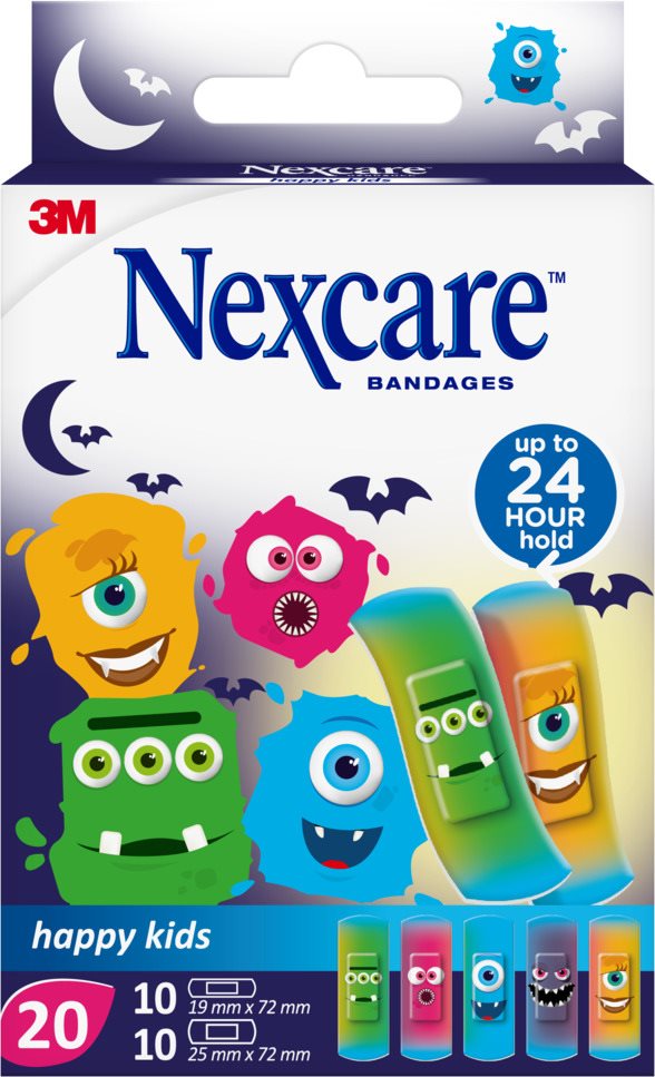 3M NEXCARE Kinderpflast Happy Kids Monsters 20 Stk