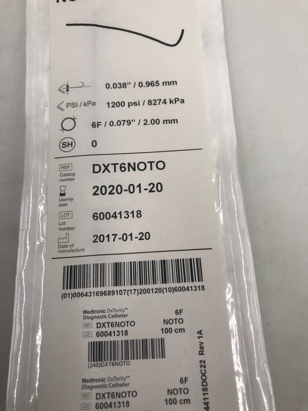 CATH DXT6JR40X DXTERITY 6F 125CM JR40