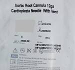 CANNULA CB10012 AORTIC ROOT 12GA CARMEDA