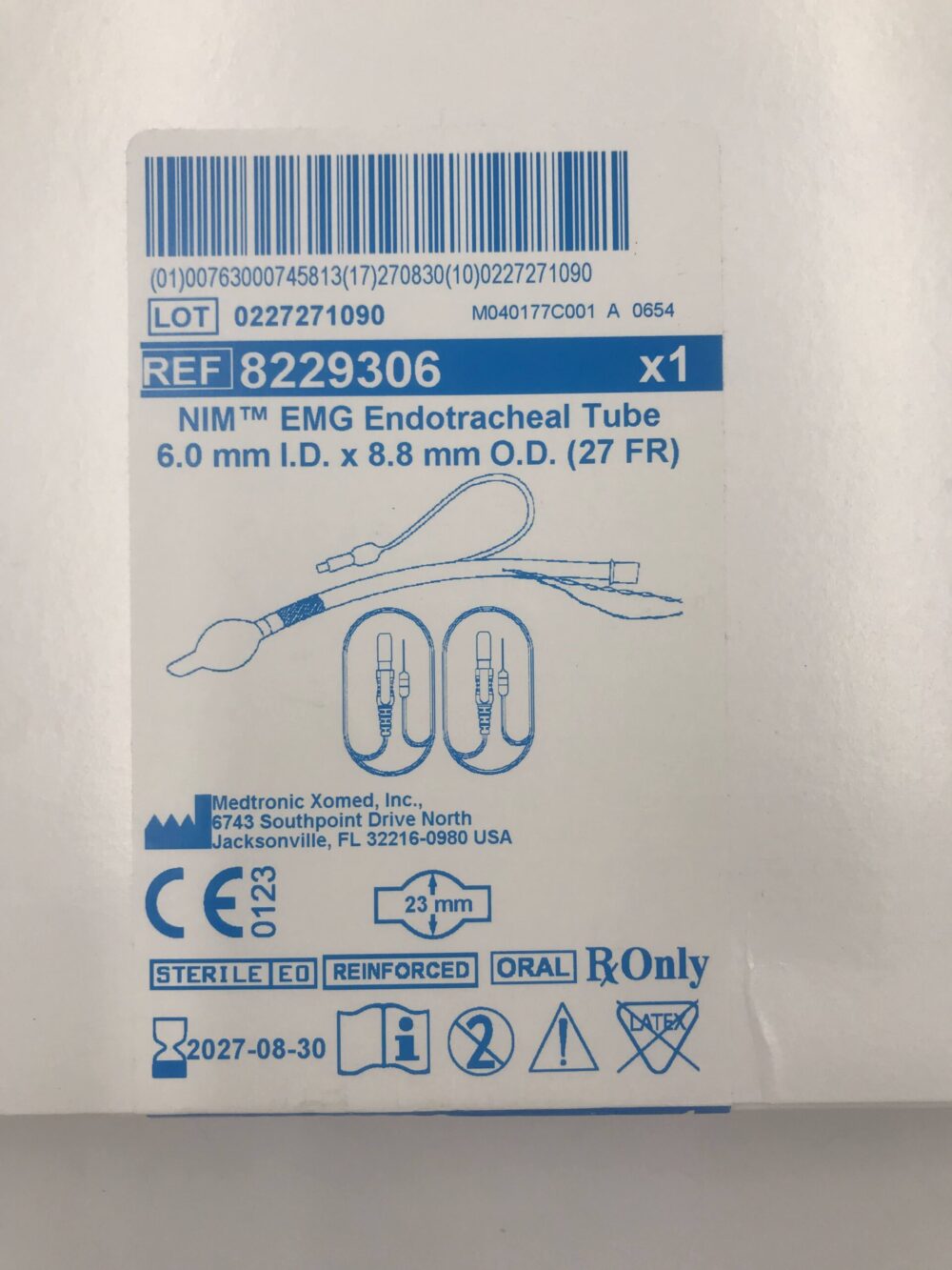 ENDOTRACHEAL TUBE 8229306 NIM EMG 6MM RE
