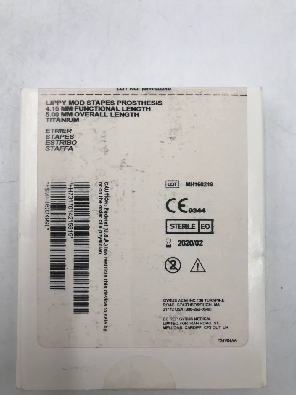 PROSTHESIS 1156210 MCGEE MOD .5X3.75MM