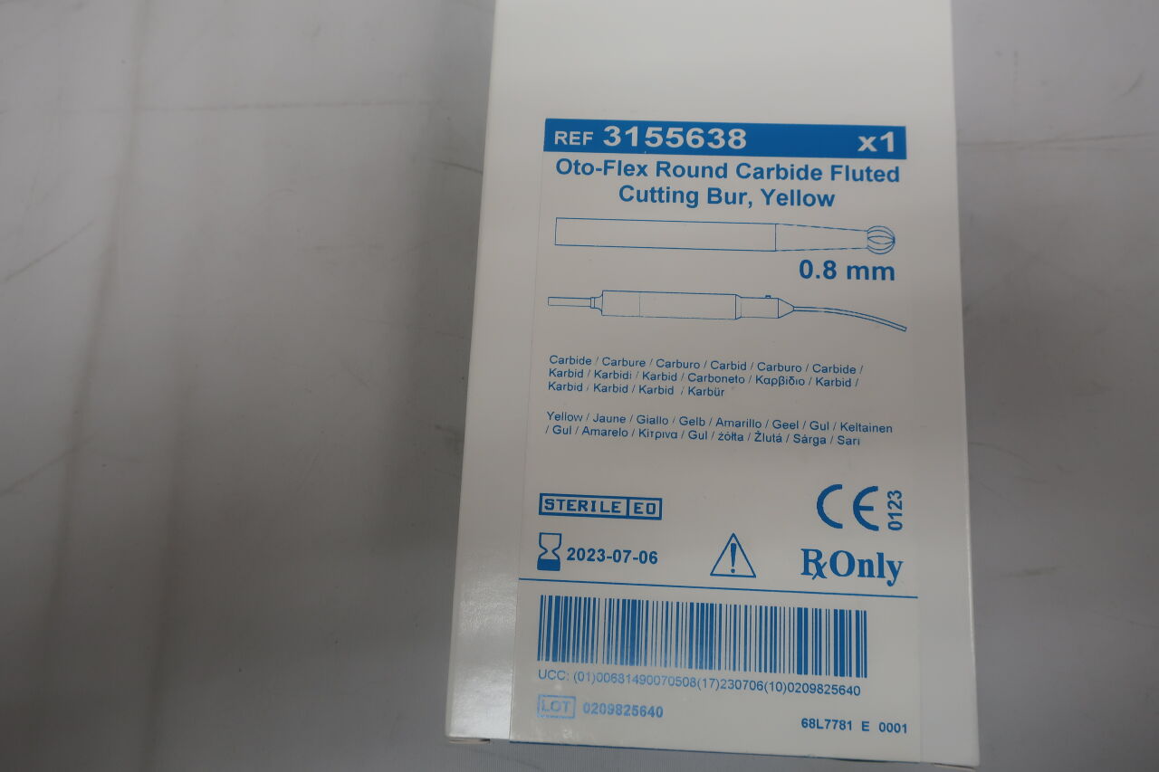 BUR 3155638 OTO-FLEX .8MM CARBIDE YELLOW