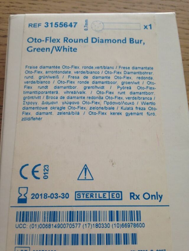 BUR 3155647 OTO-FLEX .7MM DIAMOND GREEN/