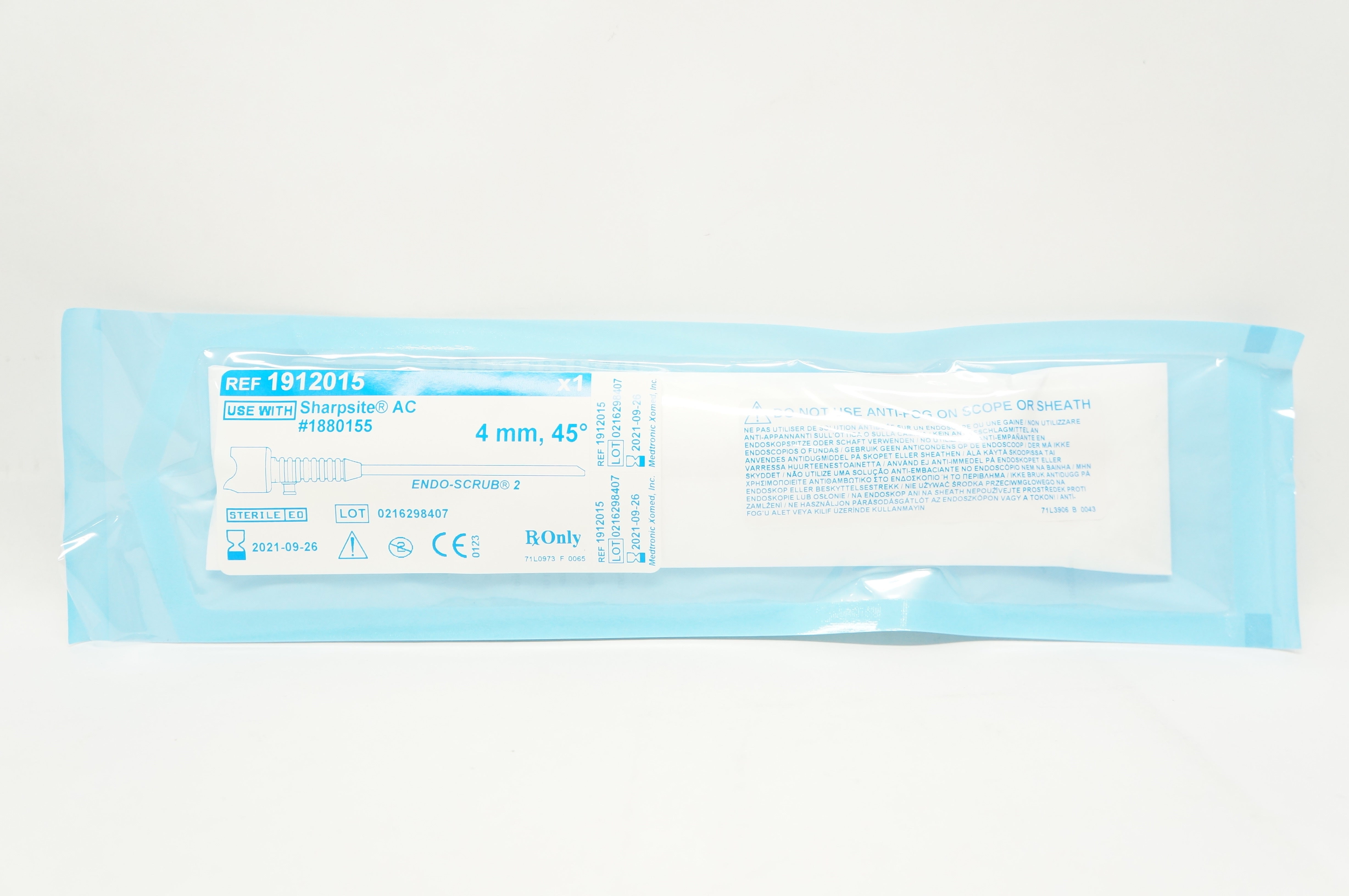 SHEATH 1912015 ENDO-SCRUB 2 5PK 4MM/45DE