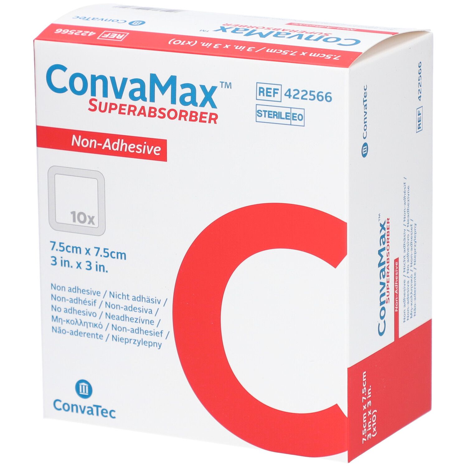 CONVAMAX Superabsorb 7.5x7.5cm ni adh 10 Stk