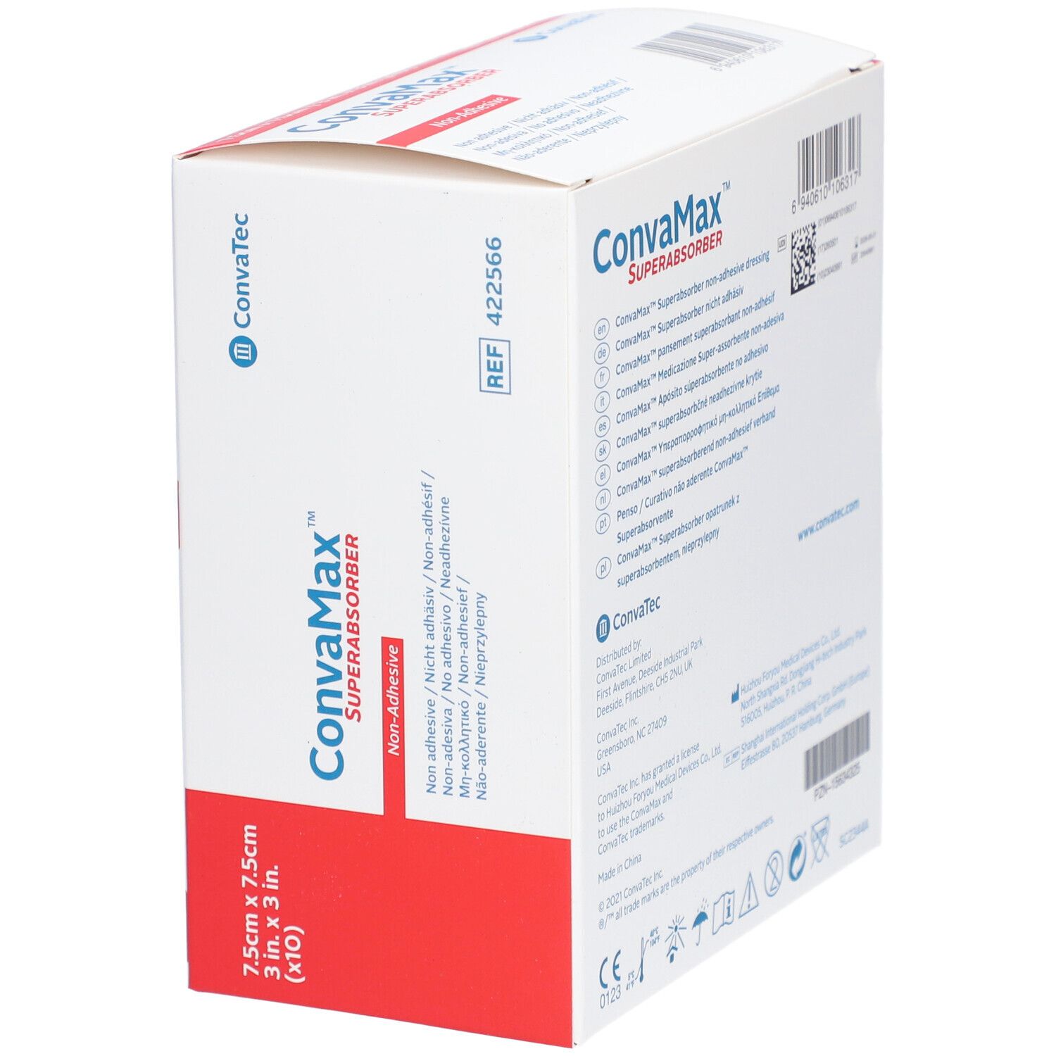CONVAMAX Superabsorb 7.5x7.5cm ni adh 10 Stk