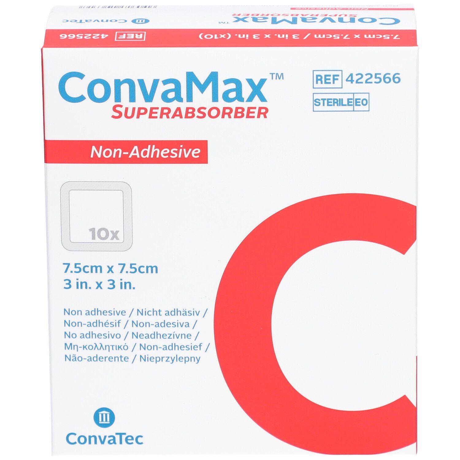 CONVAMAX Superabsorb 7.5x7.5cm ni adh 10 Stk