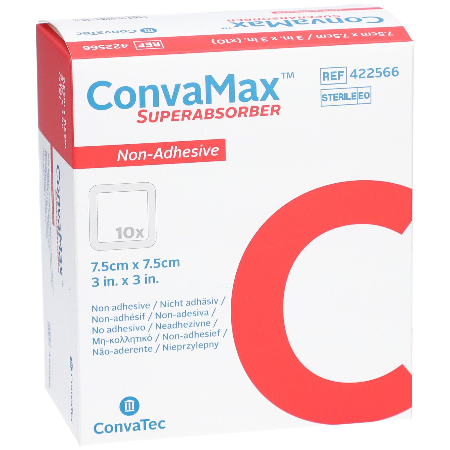 CONVAMAX Superabsorb 7.5x7.5cm ni adh 10 Stk