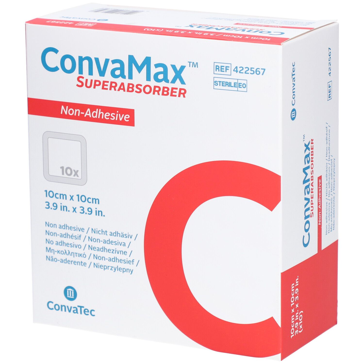 CONVAMAX Superabsorb 10x10cm nicht adh 10 Stk