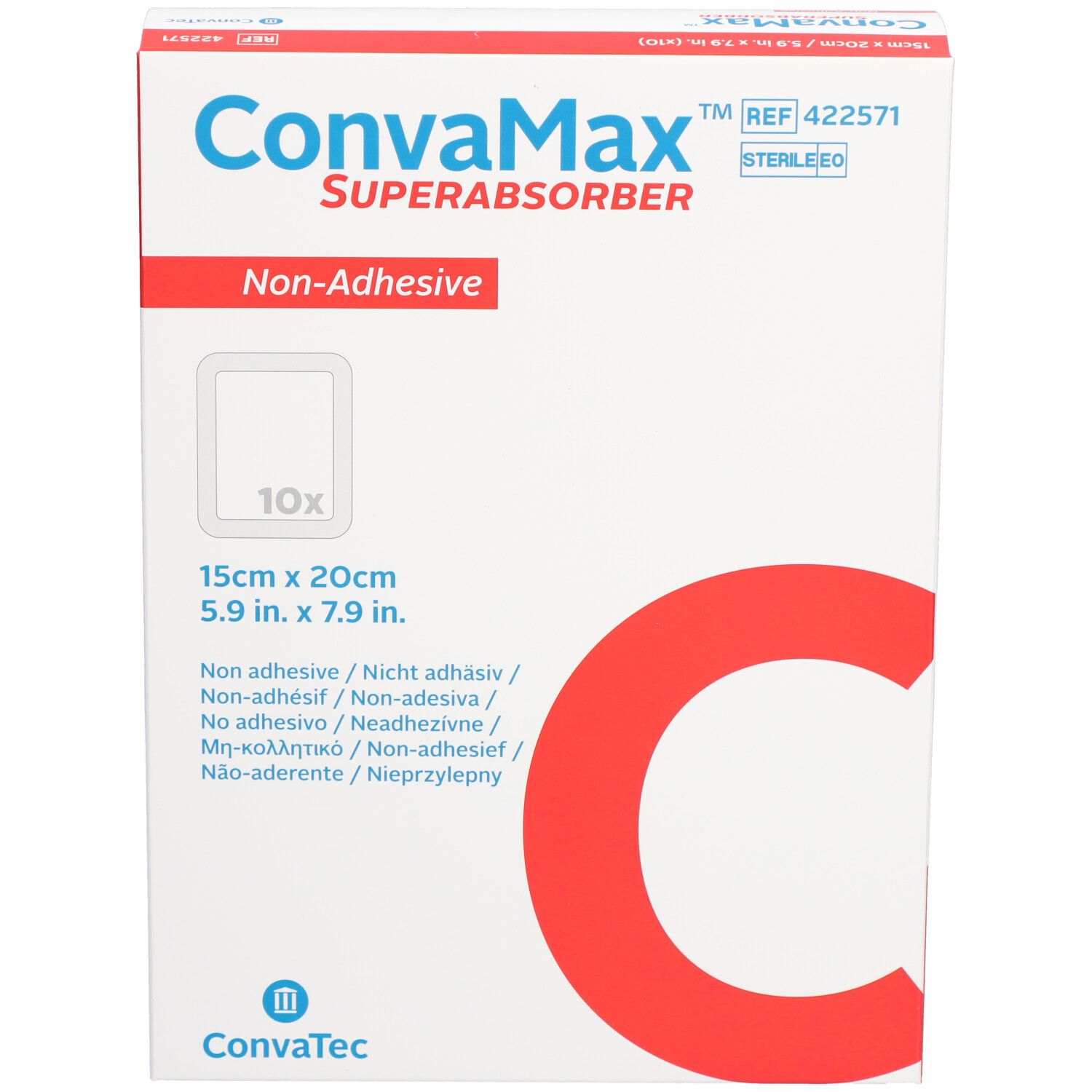 CONVAMAX Superabsorb 15x20cm nicht adh 10 Stk