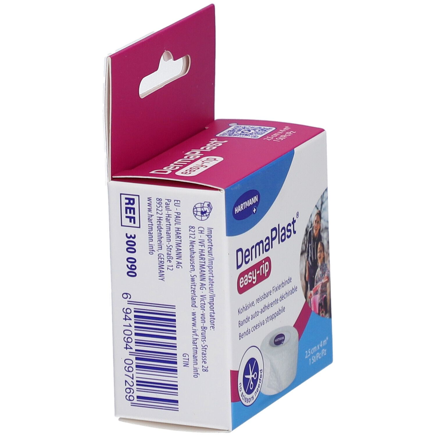 DERMAPLAST easy-rip 2.5cmx4m weiss