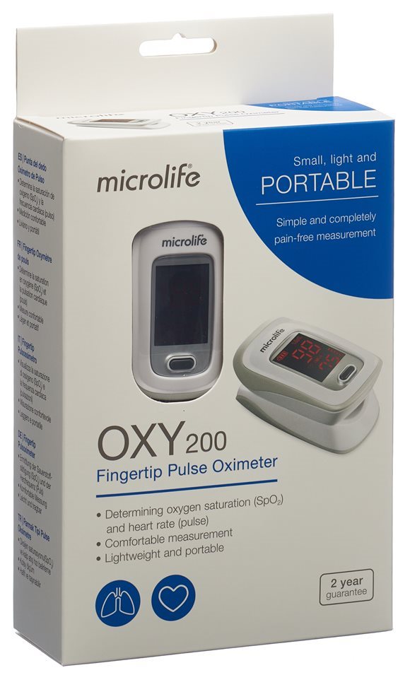 MICROLIFE Pulsoximeter Oxy 200 Box