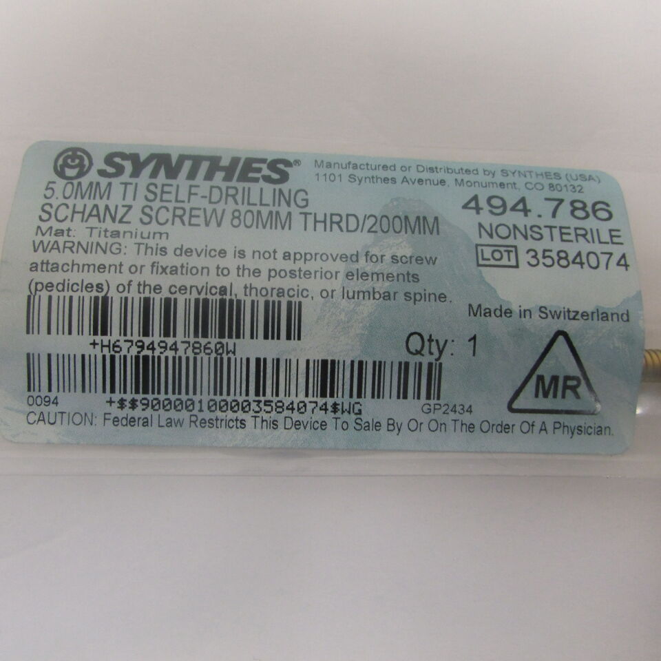SCREW 8371545 TSR3D THRD 5.5X45MM TI