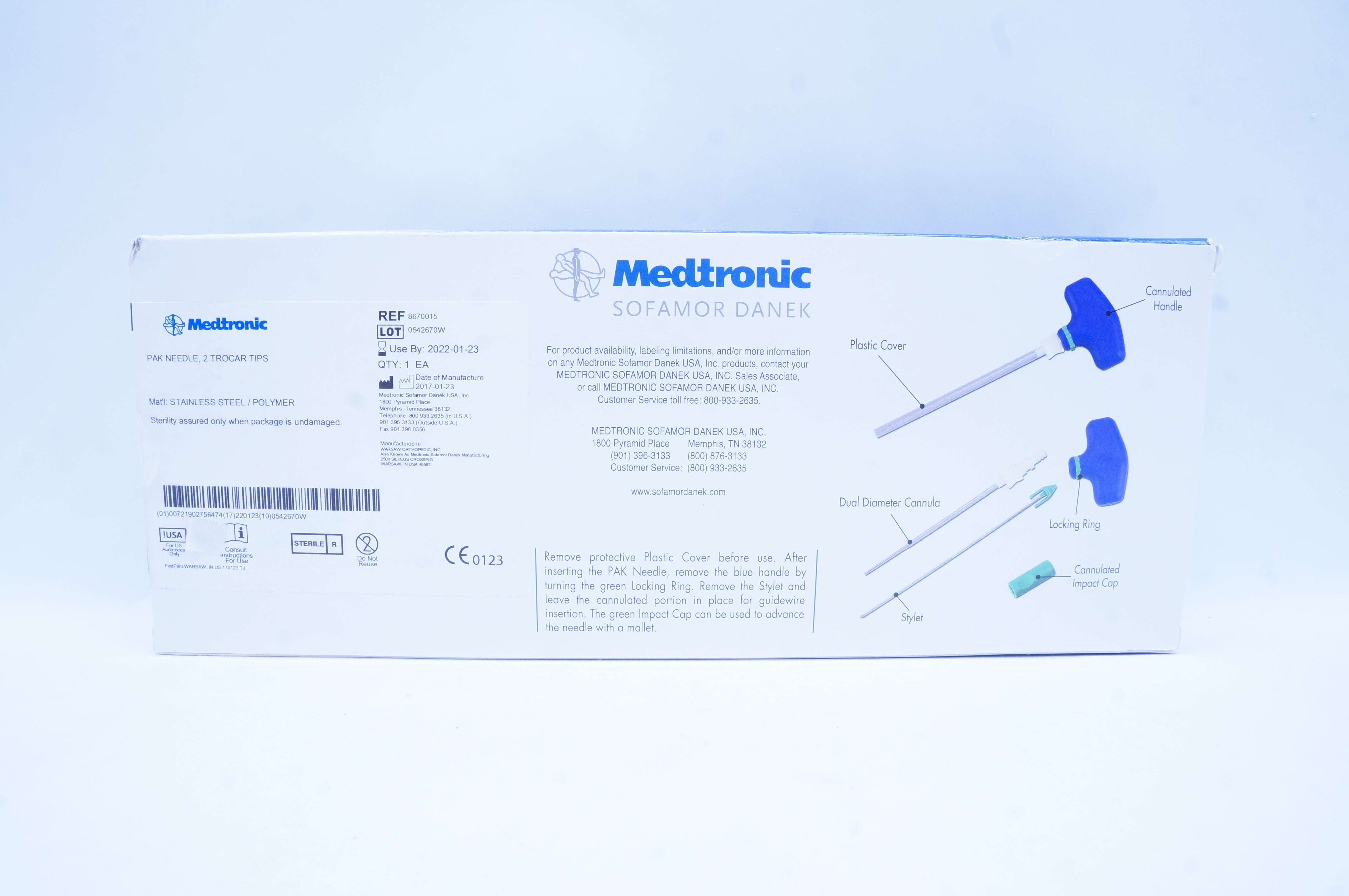 INSTRUMENT 8670015 PAK 2 NEEDLES TROCAR