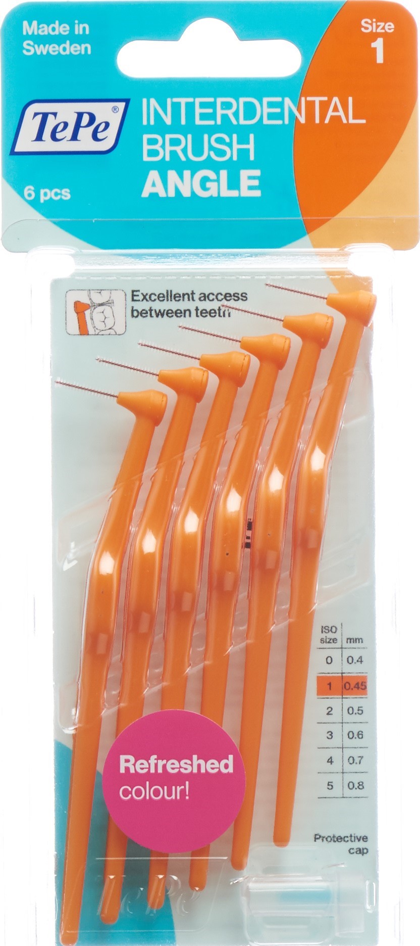 TEPE Angle Interdental-Brush 0.45mm orange 6 Stk