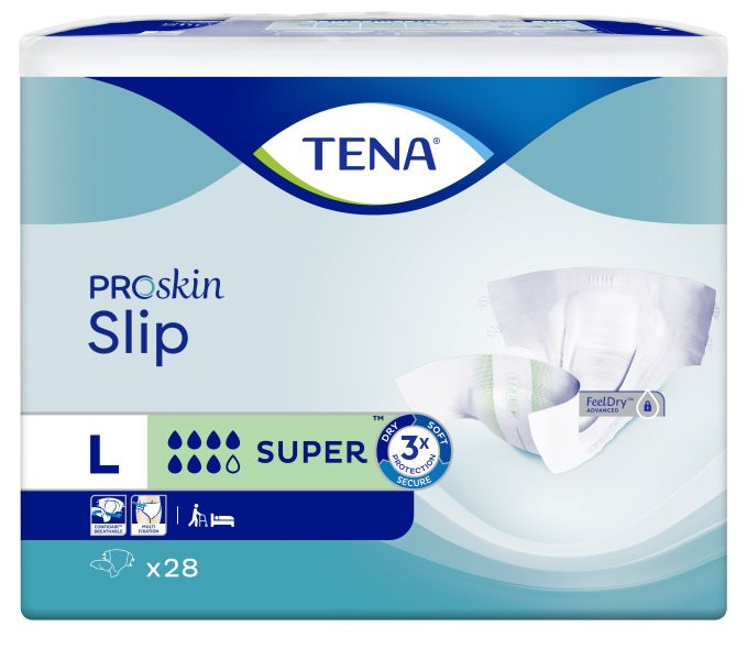 Einlage mit Klebelasche TENA Slip Super grün (L)
