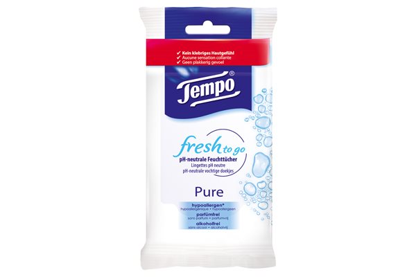 TEMPO Handfeuchttücher Pure 10 Stk