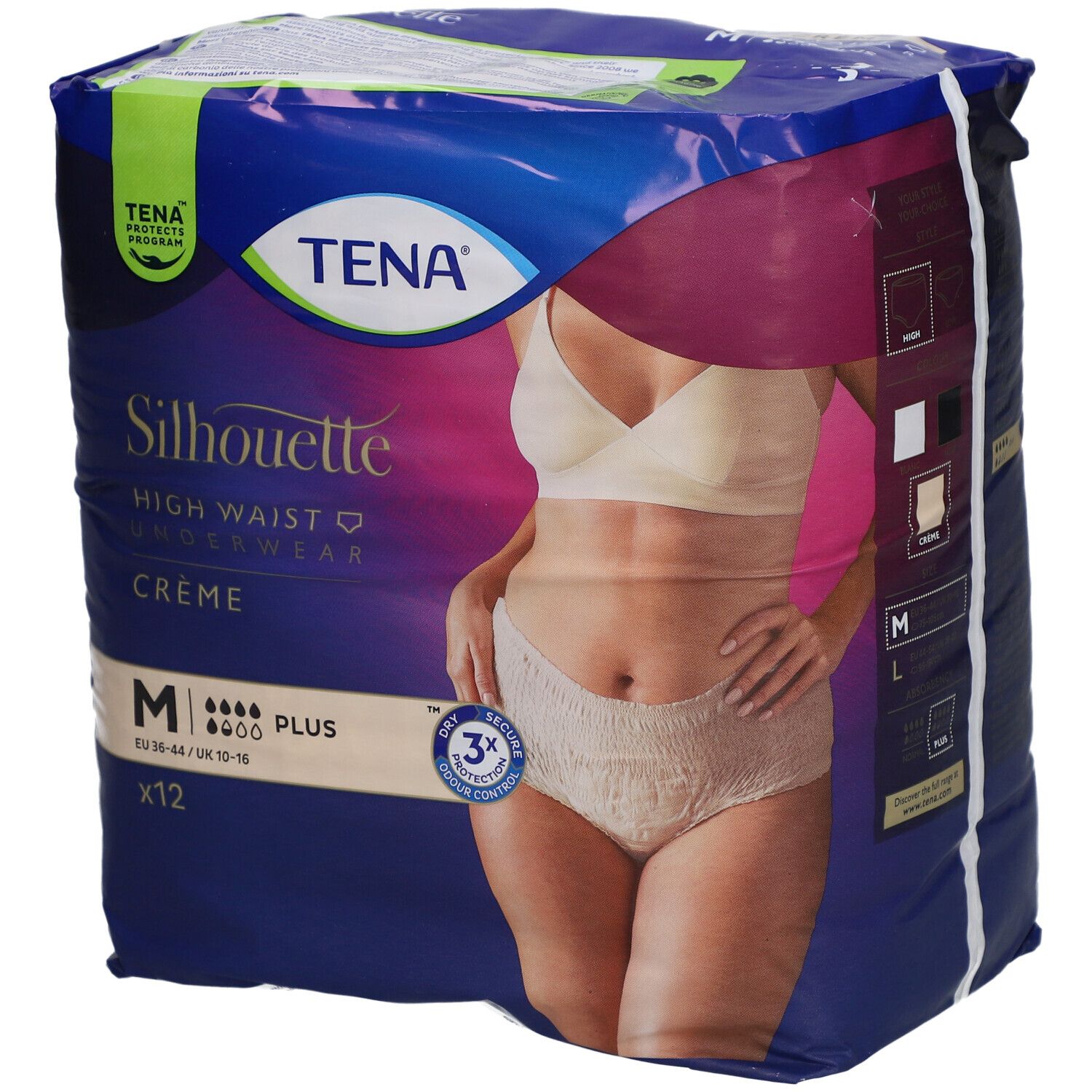 Einweghose TENA Silhouette Plus crème taillenhoch (M)