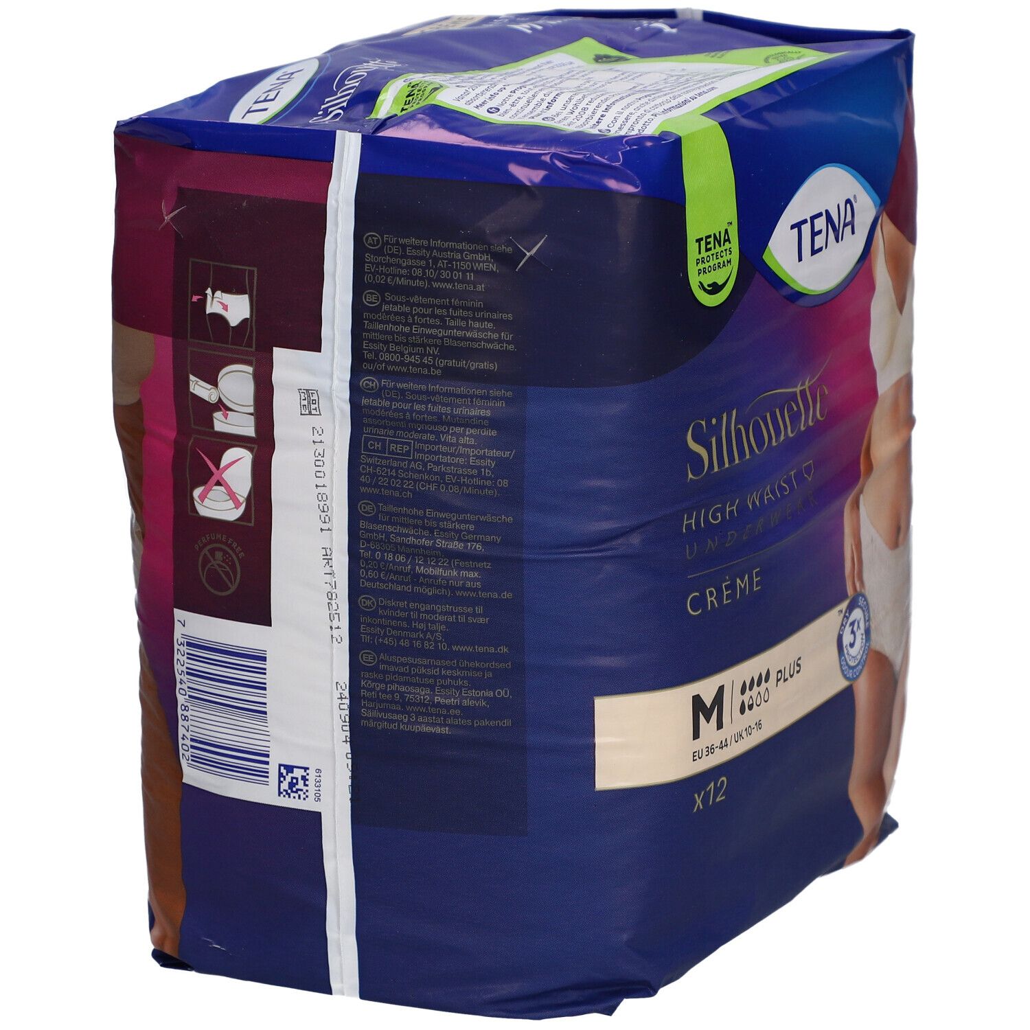 Einweghose TENA Silhouette Plus crème taillenhoch (M)