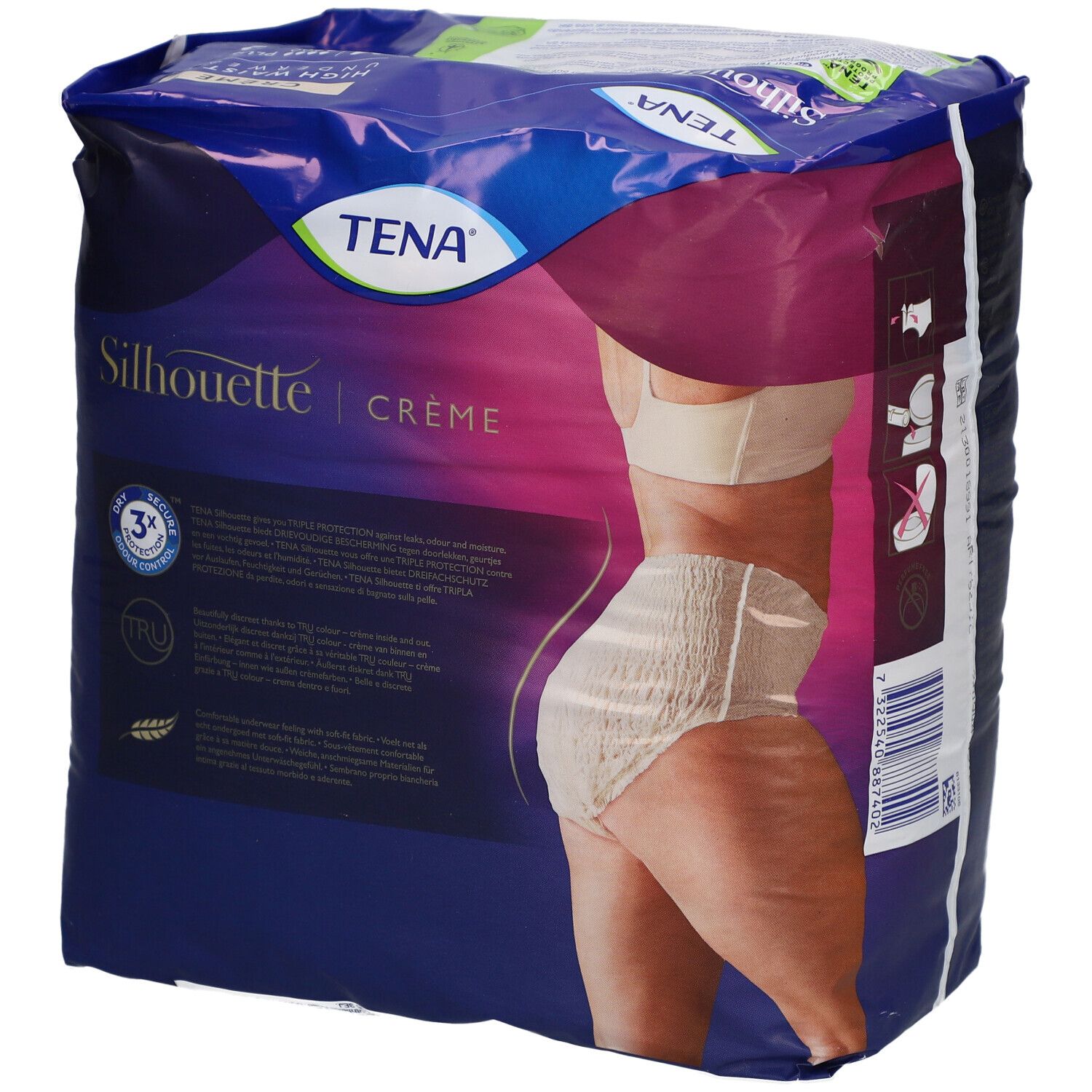 Einweghose TENA Silhouette Plus crème taillenhoch (M)