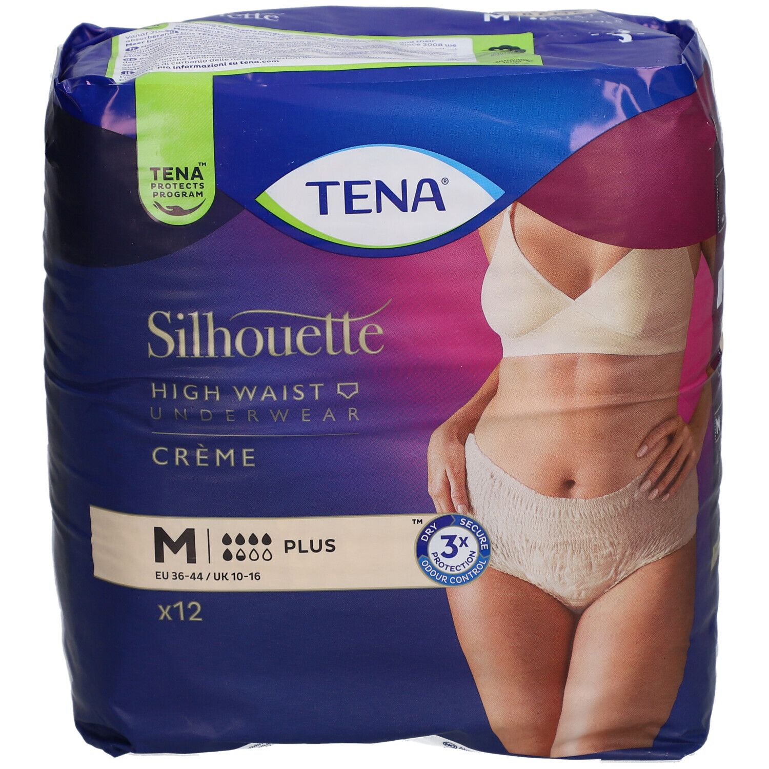 Einweghose TENA Silhouette Plus crème taillenhoch (M)