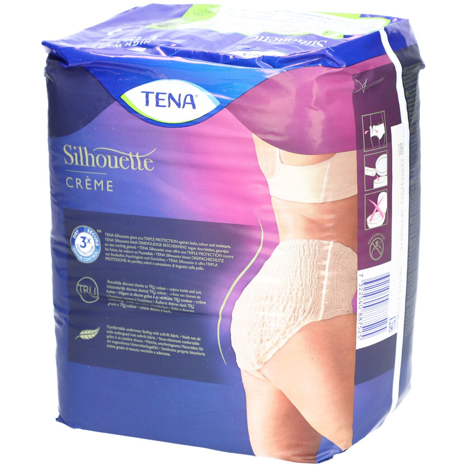 Einweghose TENA Silhouette Plus crème taillenhoch (L)