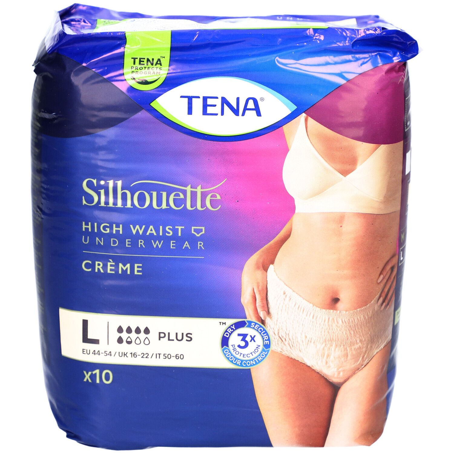 Einweghose TENA Silhouette Plus crème taillenhoch (L)