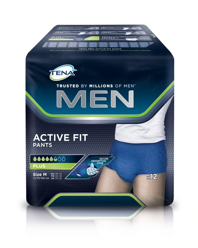 TENA Men Active Fit Pants plus S/M 12 pce