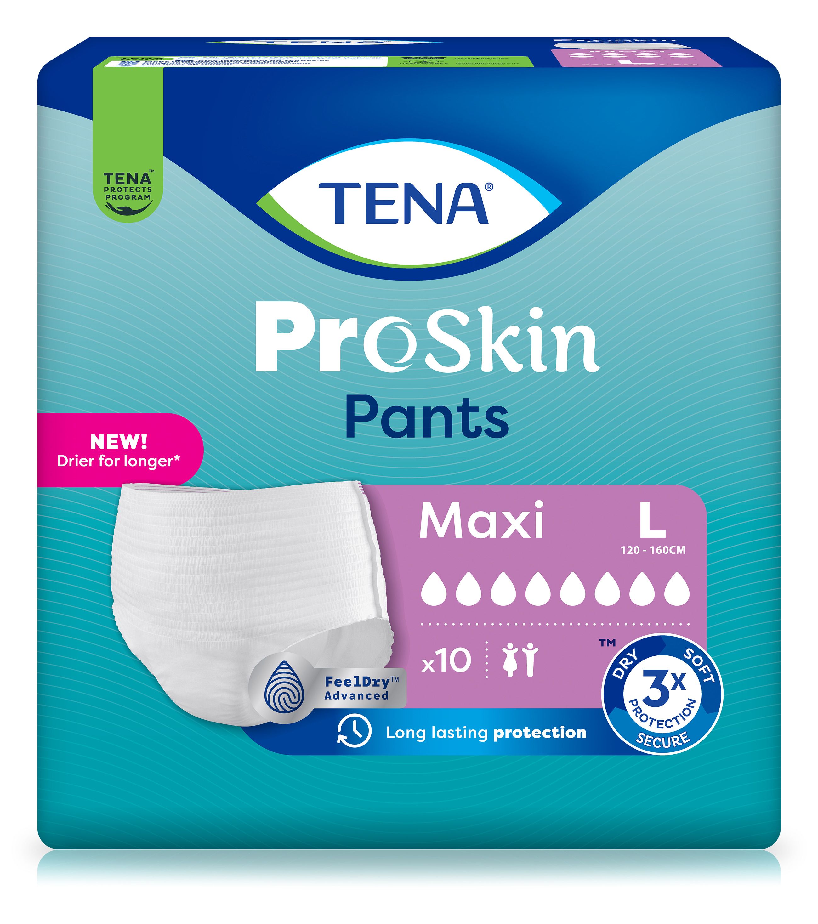 TENA Pants Maxi L 100-135cm 4 x 10 Stk