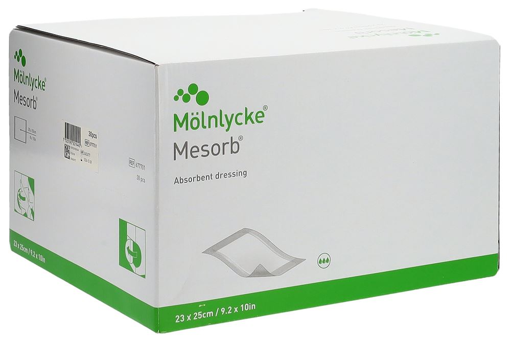 MESORB Absorbier Saugverband 23x25cm steril 30 Stk