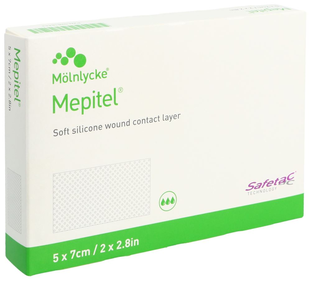 MEPITEL Wundauflage 5x7cm Silik 5 Stk