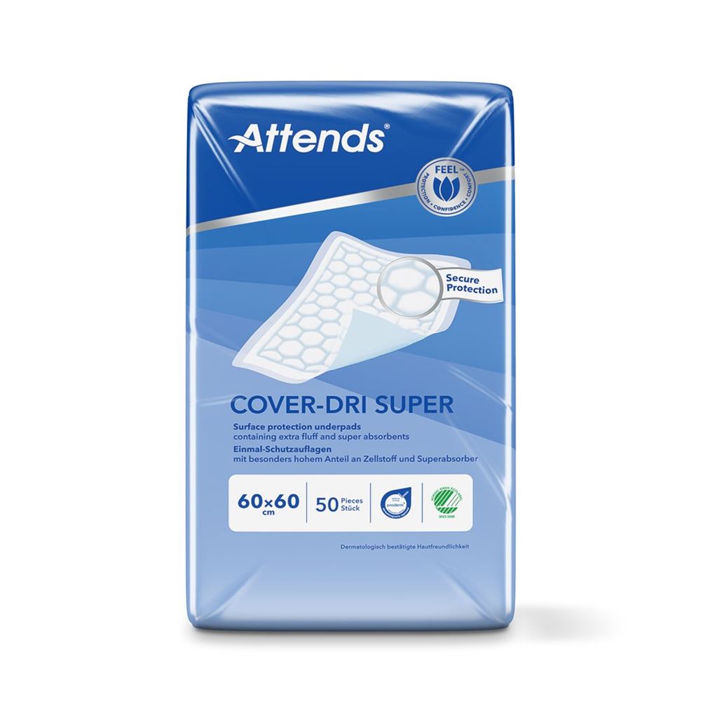 ATTENDS COVER DRI Unterl Super 60x60cm Btl 50 Stk