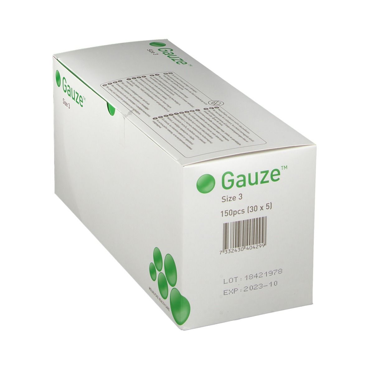 MÖLNLYCKE Gaze Rundtupfer Nr3 steril 30 Btl 5 Stk