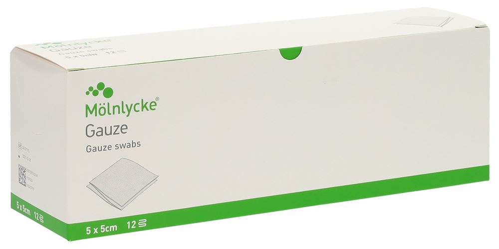MÖLNLYCKE Gazekompr 5x5cm 12lag st 50 Btl 2 Stk