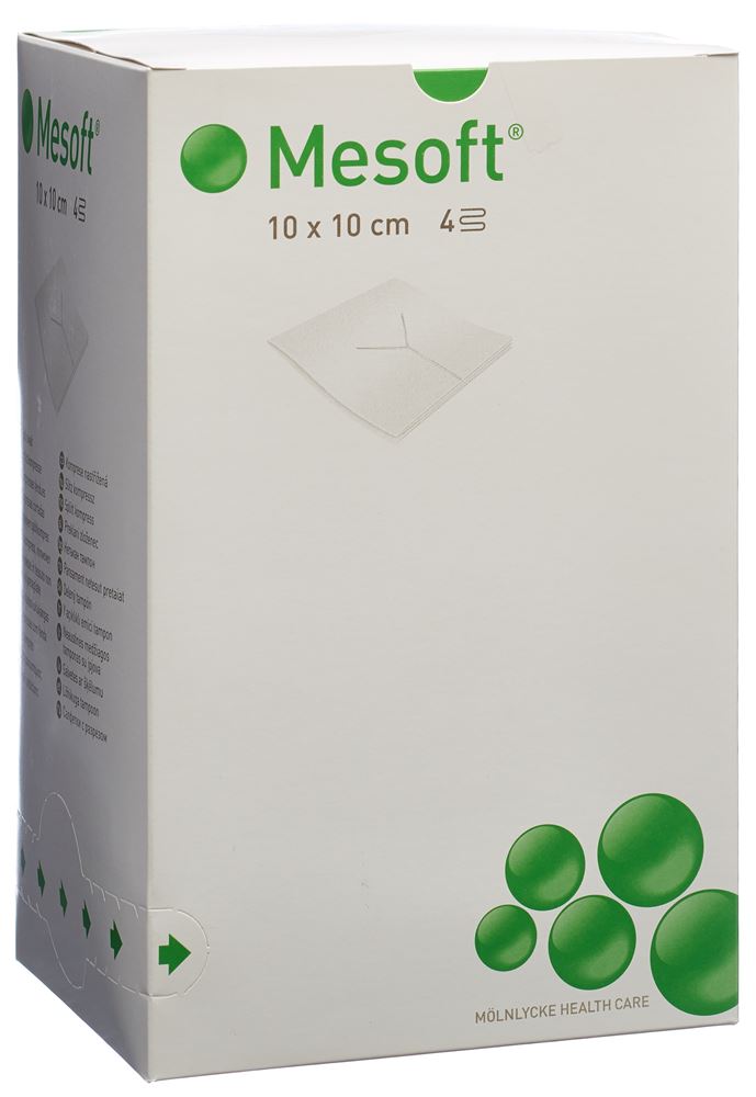 MESOFT NW Schlitzkompr 10x10cm ster 130 Stk