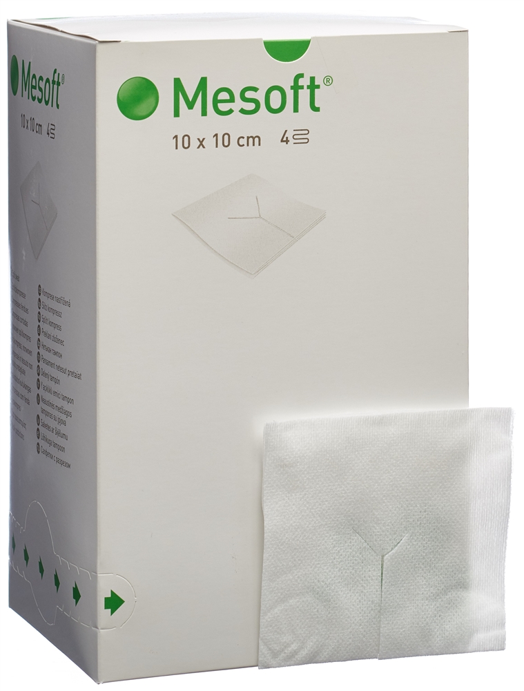MESOFT NW Schlitzkompr 10x10cm ster 130 Stk