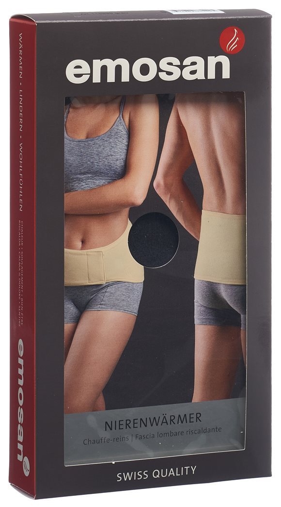 EMOSAN Ultra Nierenwärmer Velcro S grau Swisstag