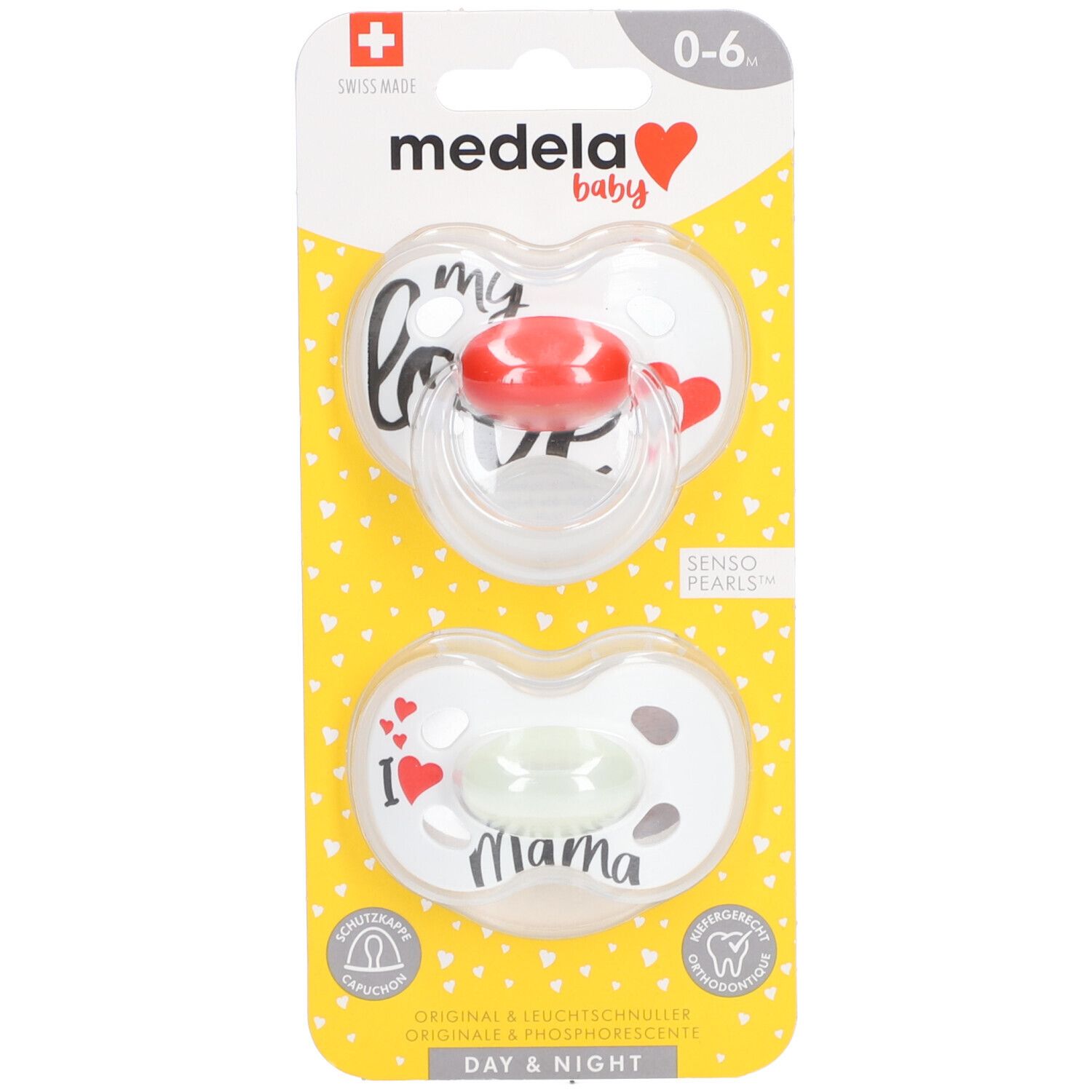 MEDELA Baby Nuggi Day&Night 0-6 Sig Love 2 Stk