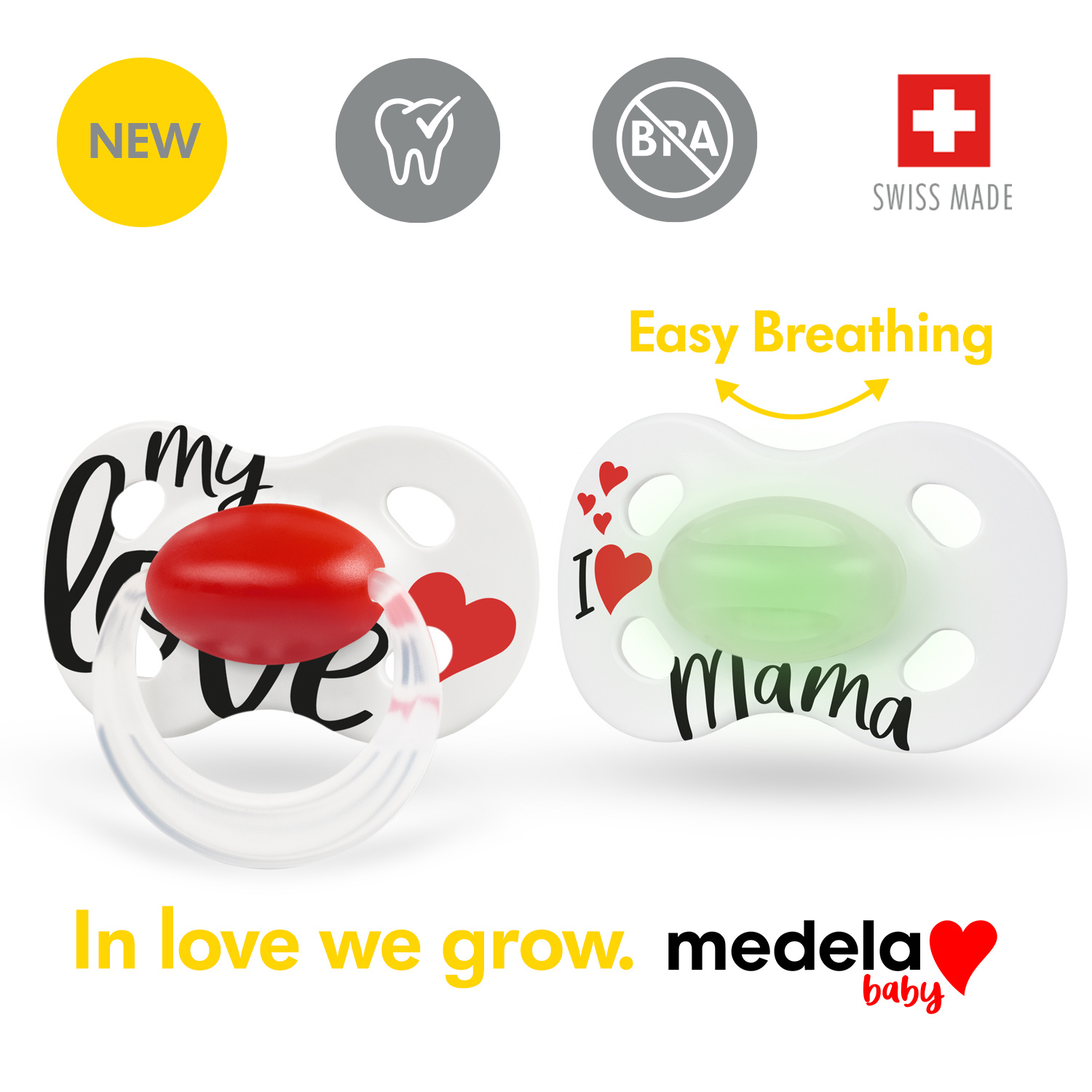 MEDELA Baby Nuggi Day&Night 6-18 Sig Love 2 Stk