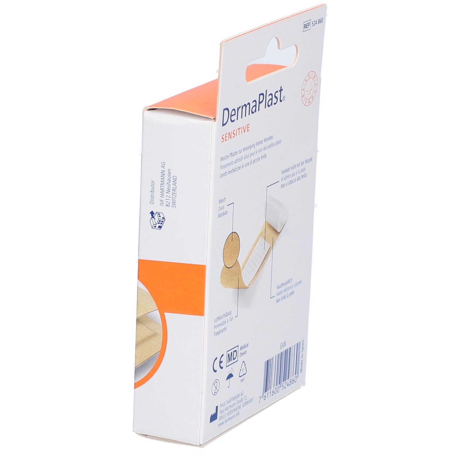 Pflaster DermaPlast Sensitive Family Strips 3 Grössen hautfarbig