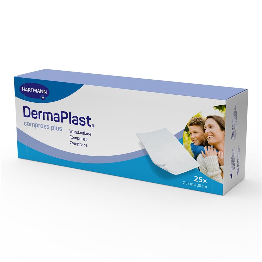 DERMAPLAST Compress Plus 7.5x20cm 25 pce
