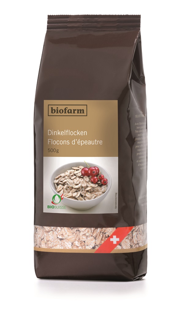 BIOFARM Dinkelflocken Knospe Btl 500 g