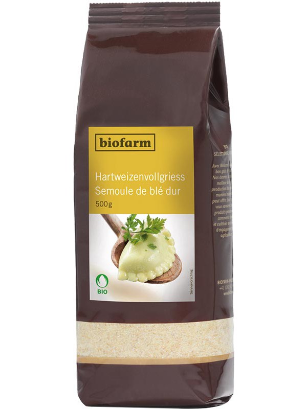 BIOFARM Hartweizenvollgriess Knospe Btl 500 g