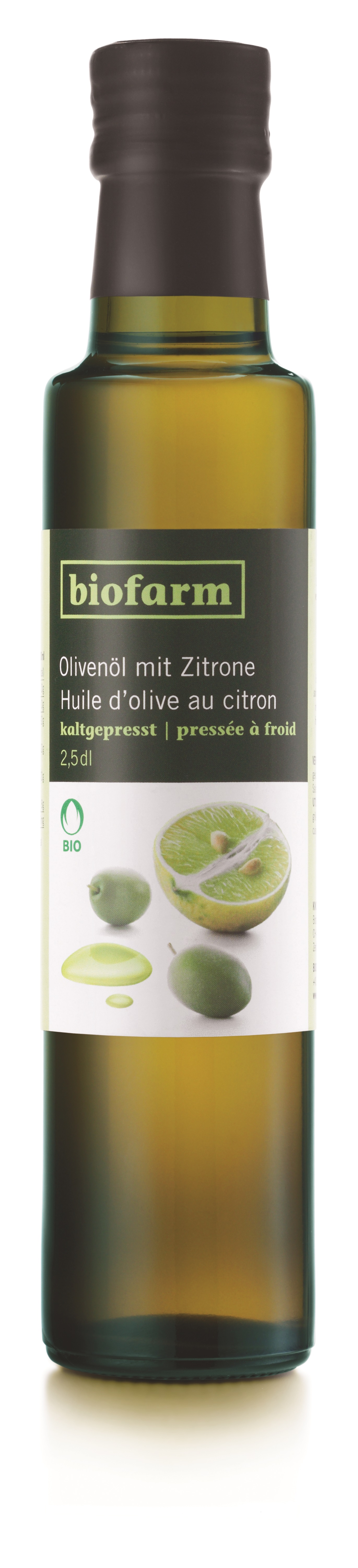 BIOFARM Olivenöl mit Zitrone Knospe 250 ml