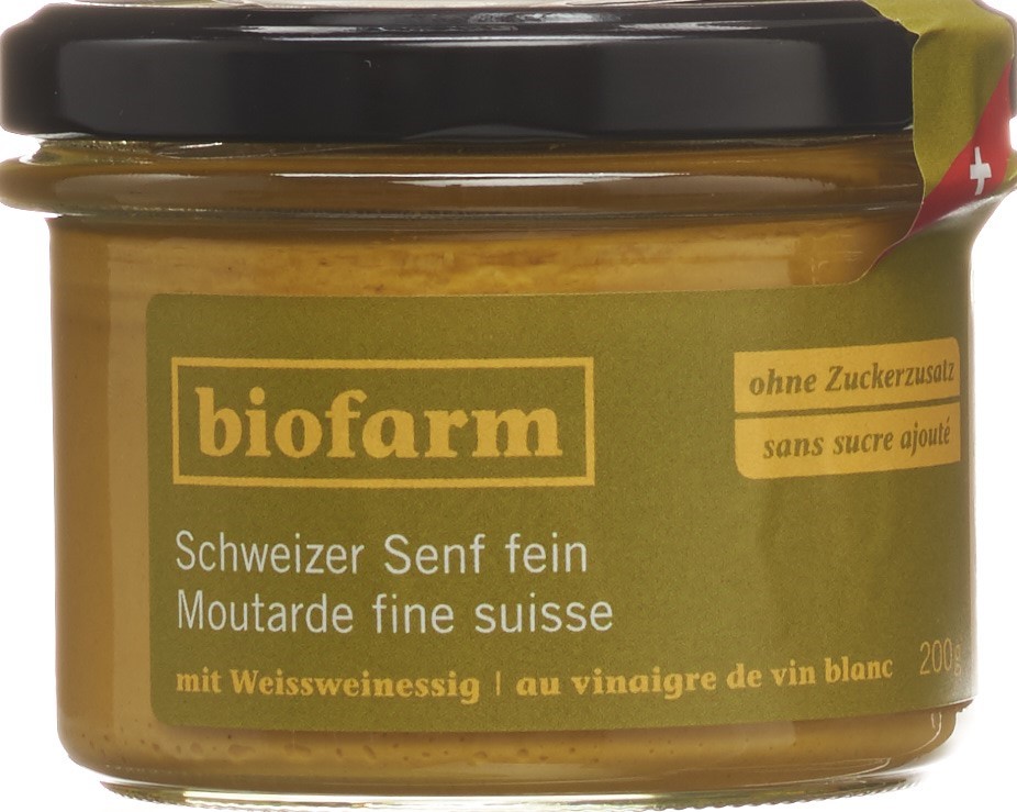 BIOFARM Senf fein Knospe CH Glas 200 g