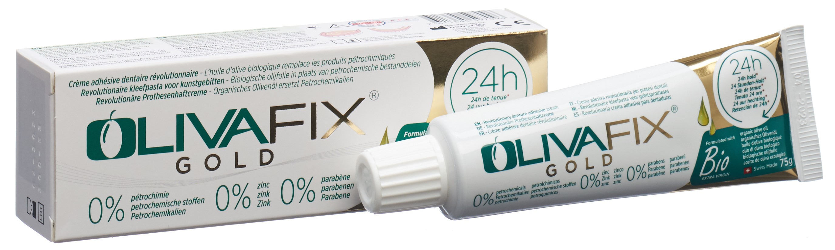 OLIVAFIX Gold Zahnprothesenhaftcreme Tb 75 g