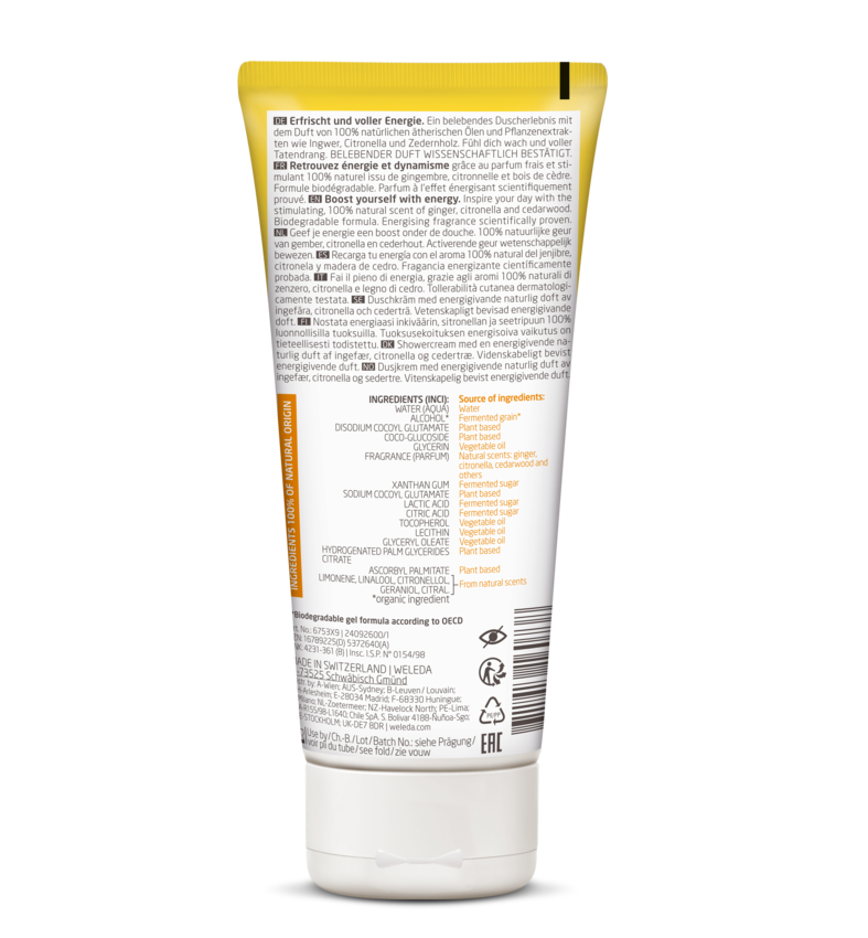 WELEDA Shower Gel Energy Ingwer Tb 200 ml